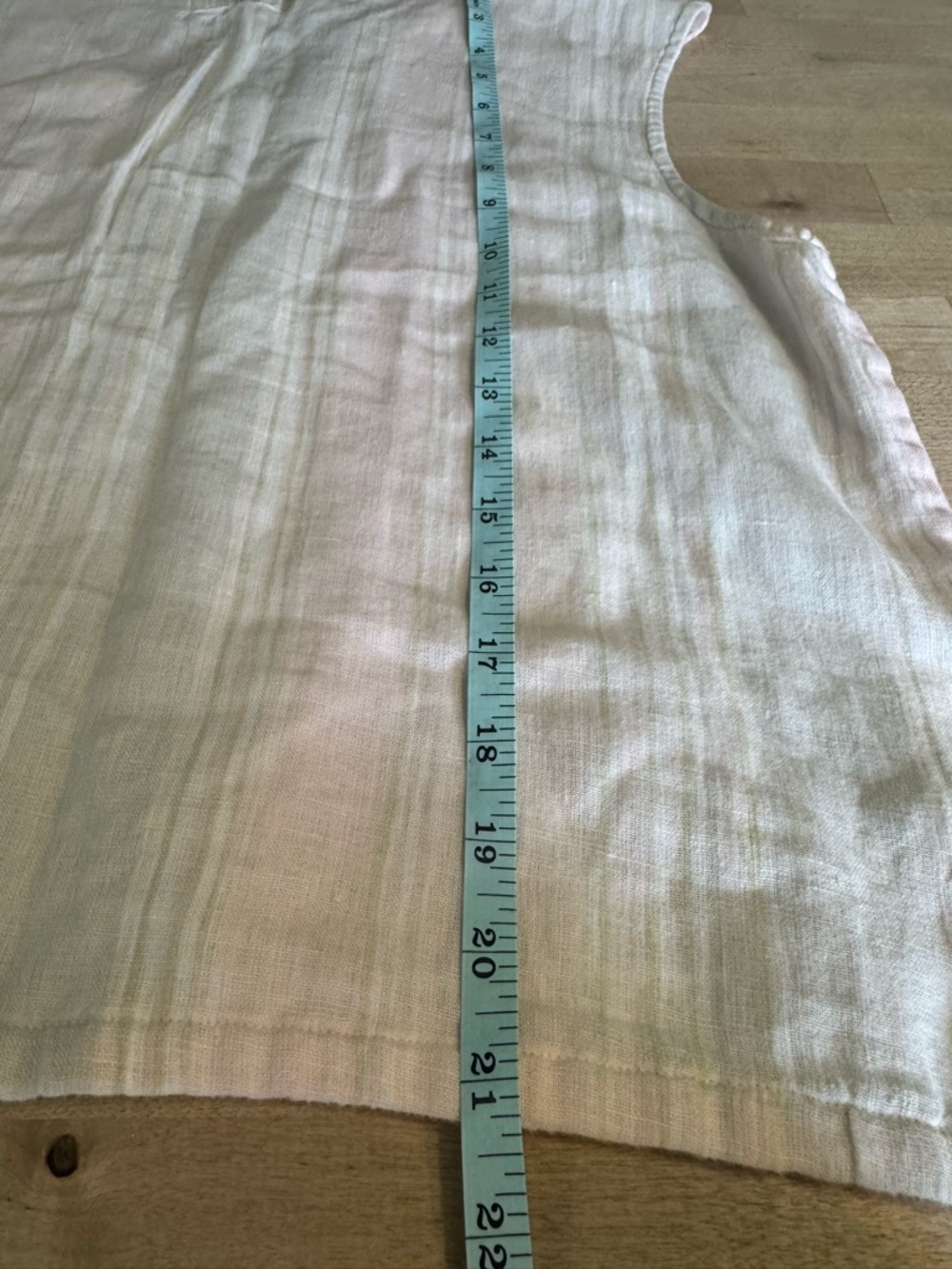 Lin N Laundry linen Women's Light Pink and aqua striped Tank Top - Picture 5 of 7